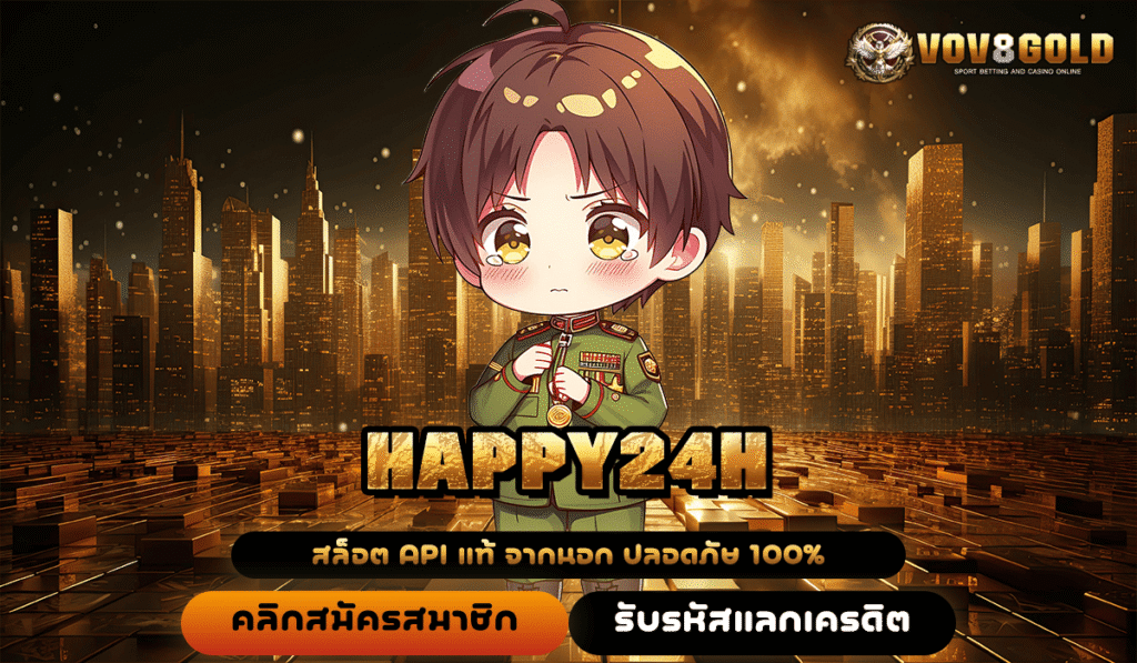 HAPPY24H เว็บตรงรวมเกมทำเงินสุดฮิต โบนัสจัดเต็มที่คุณห้ามพลาด